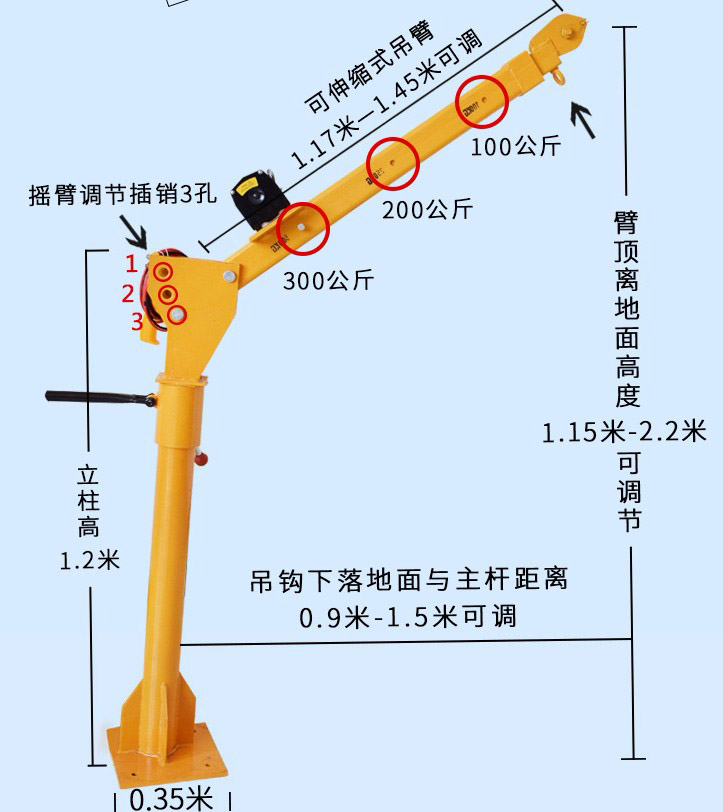 500公斤車載小吊機參數
