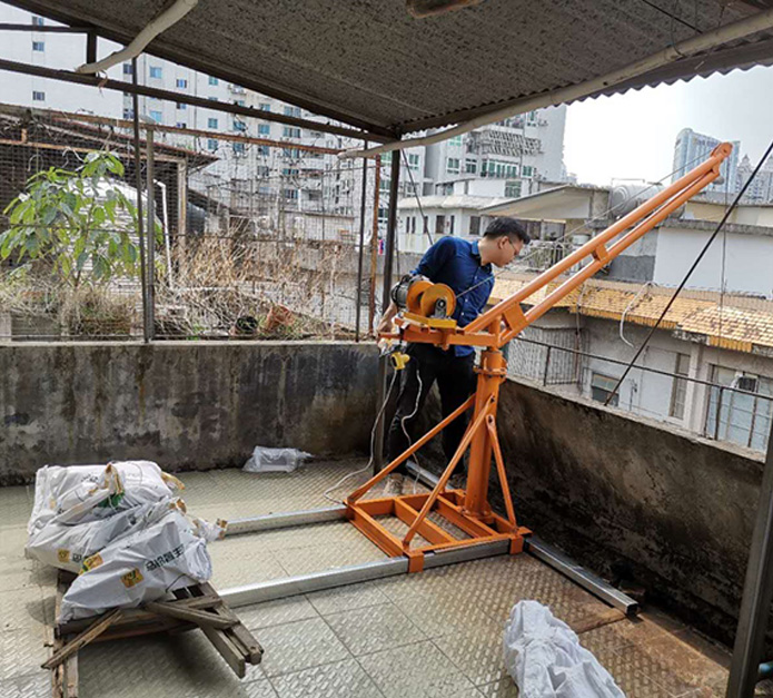 室外小吊機，樓房吊運機，樓頂吊運機